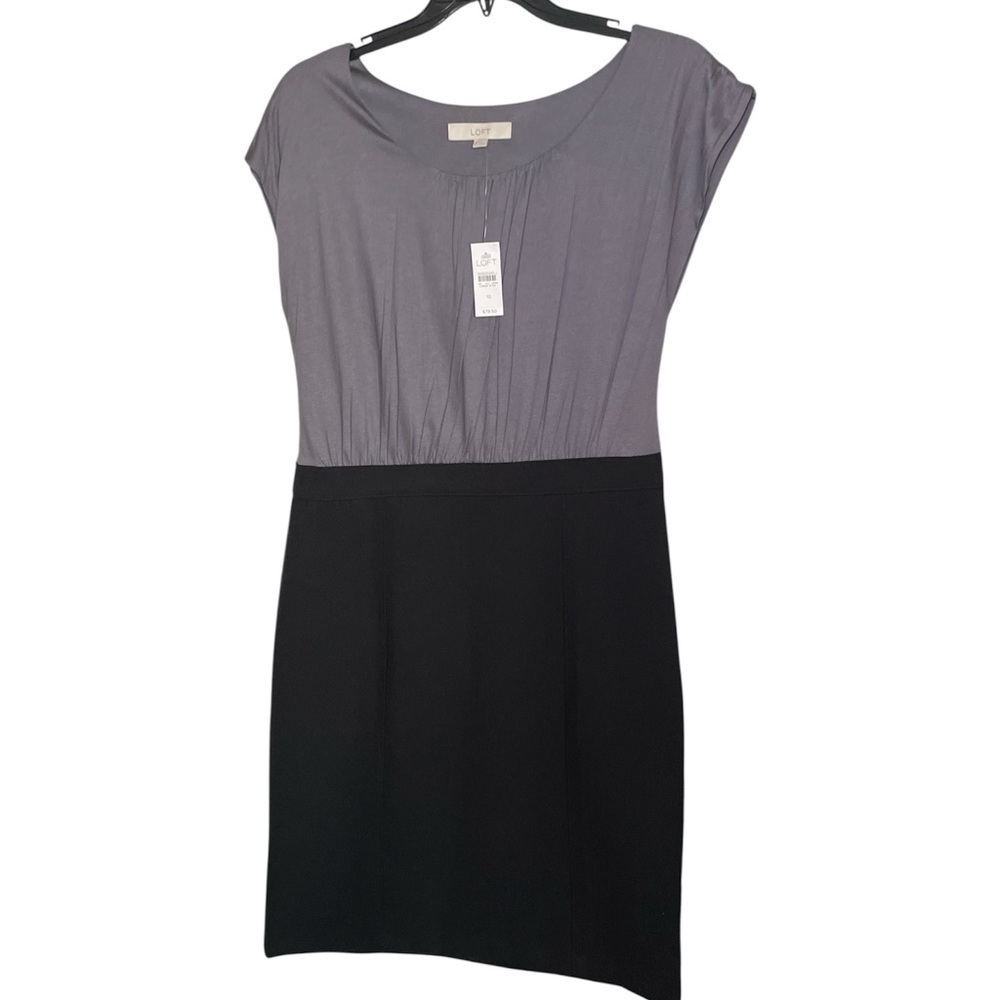 Loft colour block knee length dress sz 10